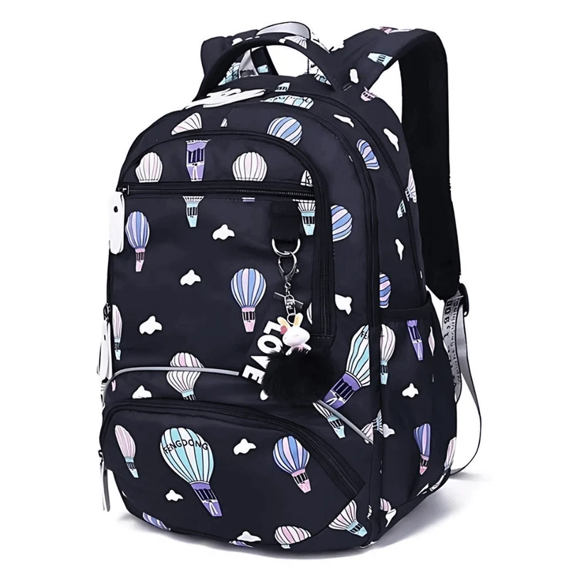 Sac à Dos Fille Montgolfières Noir