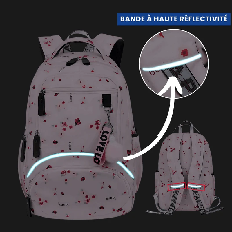 Sac à Dos Fille Montgolfières Noir