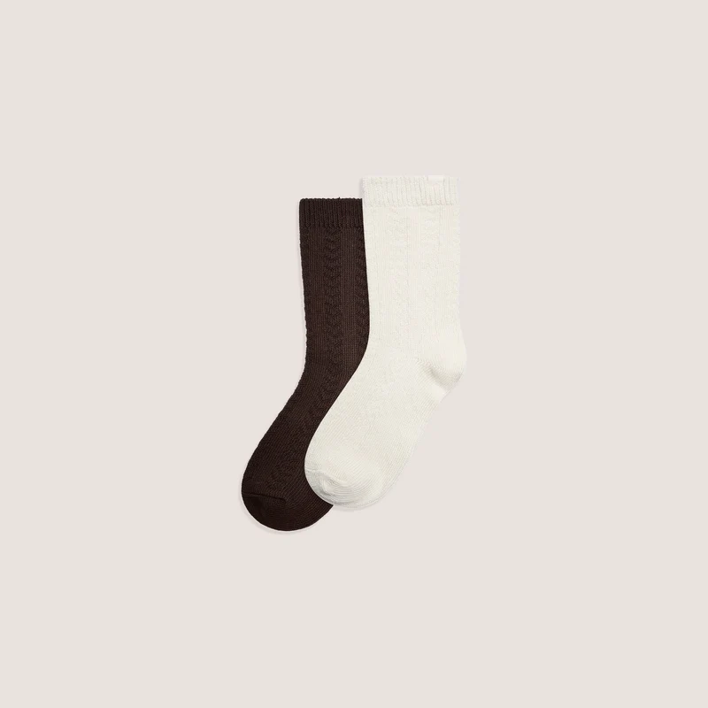 Chaussettes Tricotées (Lot de 2) - Multicolore