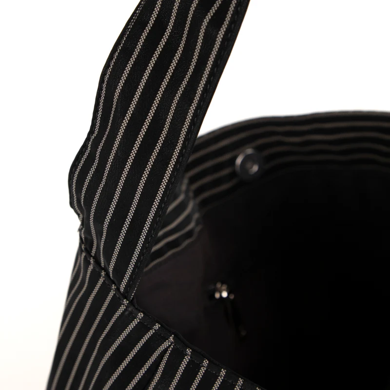 Striped hobo bag