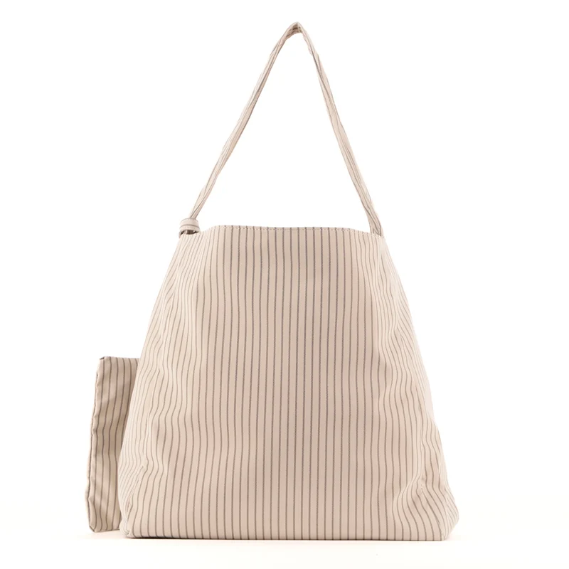 Striped hobo bag