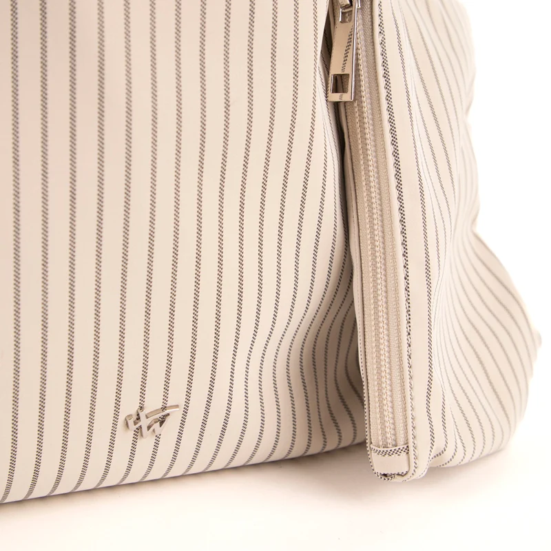 Striped hobo bag