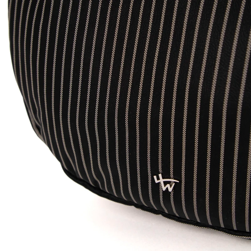 Striped crossbody hobo bag