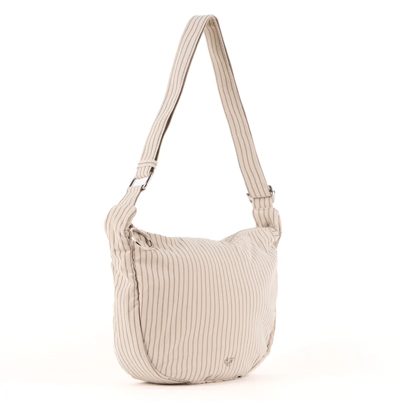 Striped crossbody hobo bag