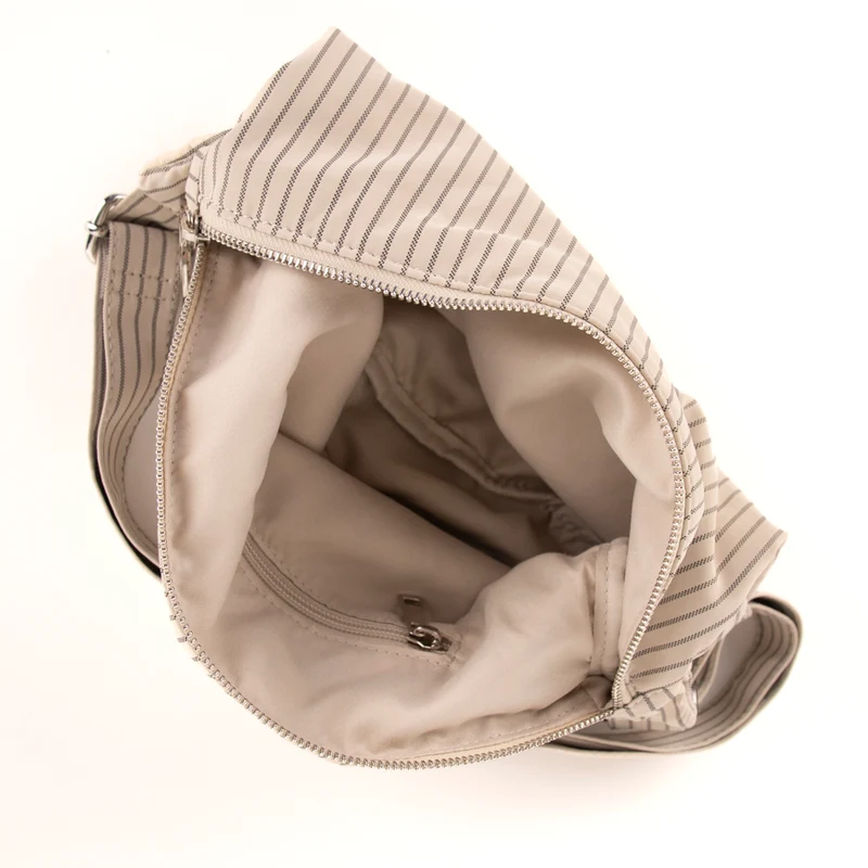 Striped crossbody hobo bag