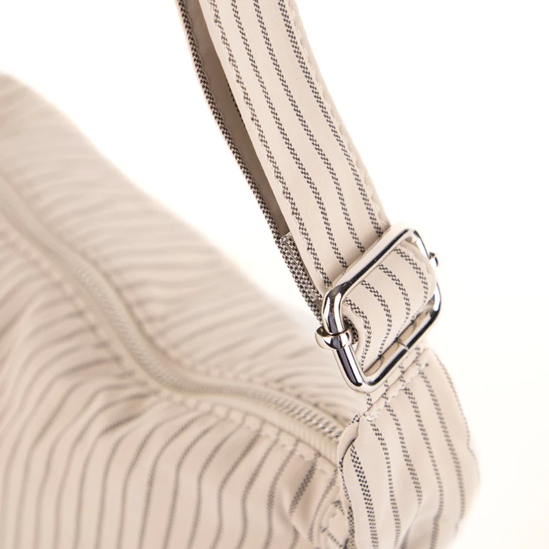 Striped crossbody hobo bag