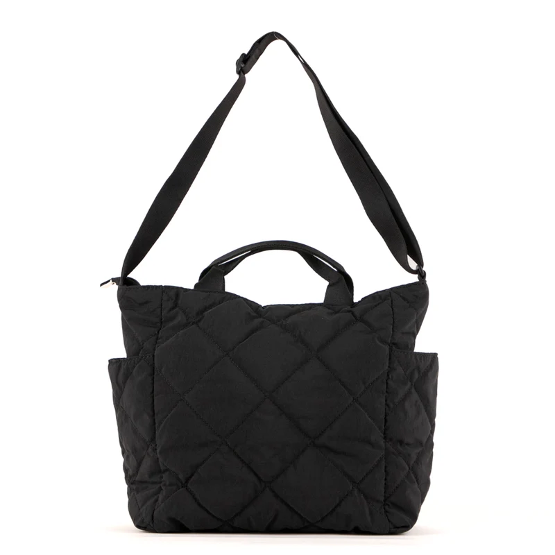 Quilted top handle crossbody