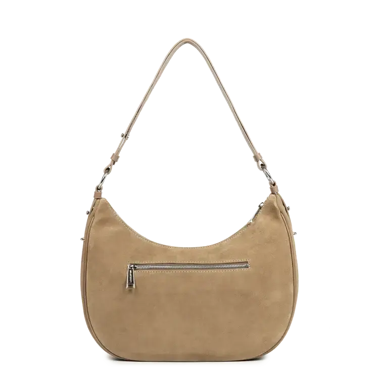 Grand Sac Besace Lancaster Suède 480-082 : Cuir Velours