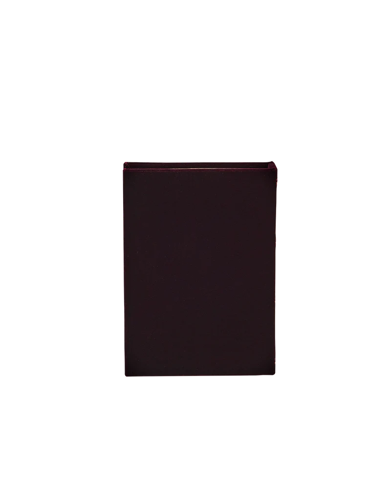 Elinor Meadow Embroidered Book Box in Burgundy Velvet