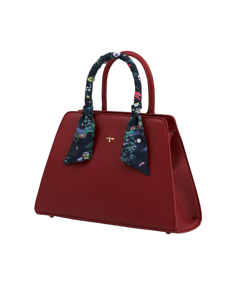 Burgundy Large Structured Tote