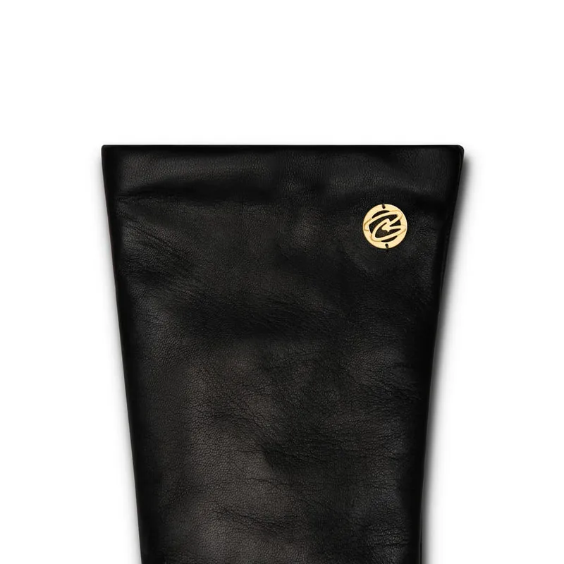 Isabel Bernard Honoré Eleanor black goatskin leather gloves IB67000-301-