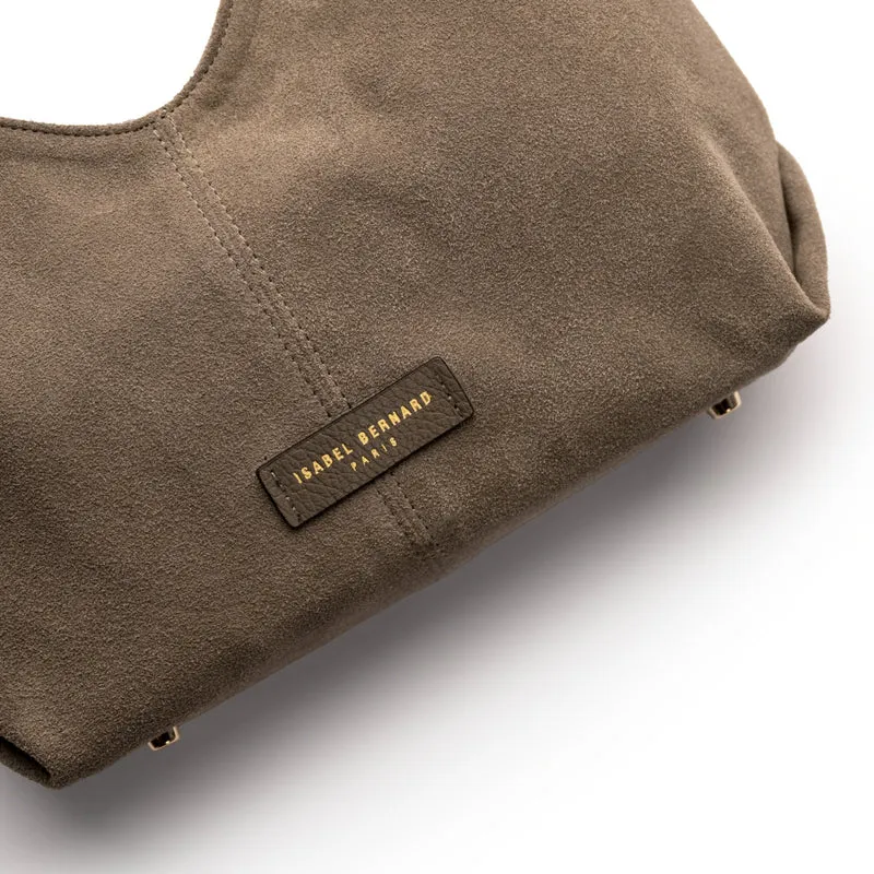Isabel Bernard Honoré Grace Mini sac à main en suède taupe IB21132-178