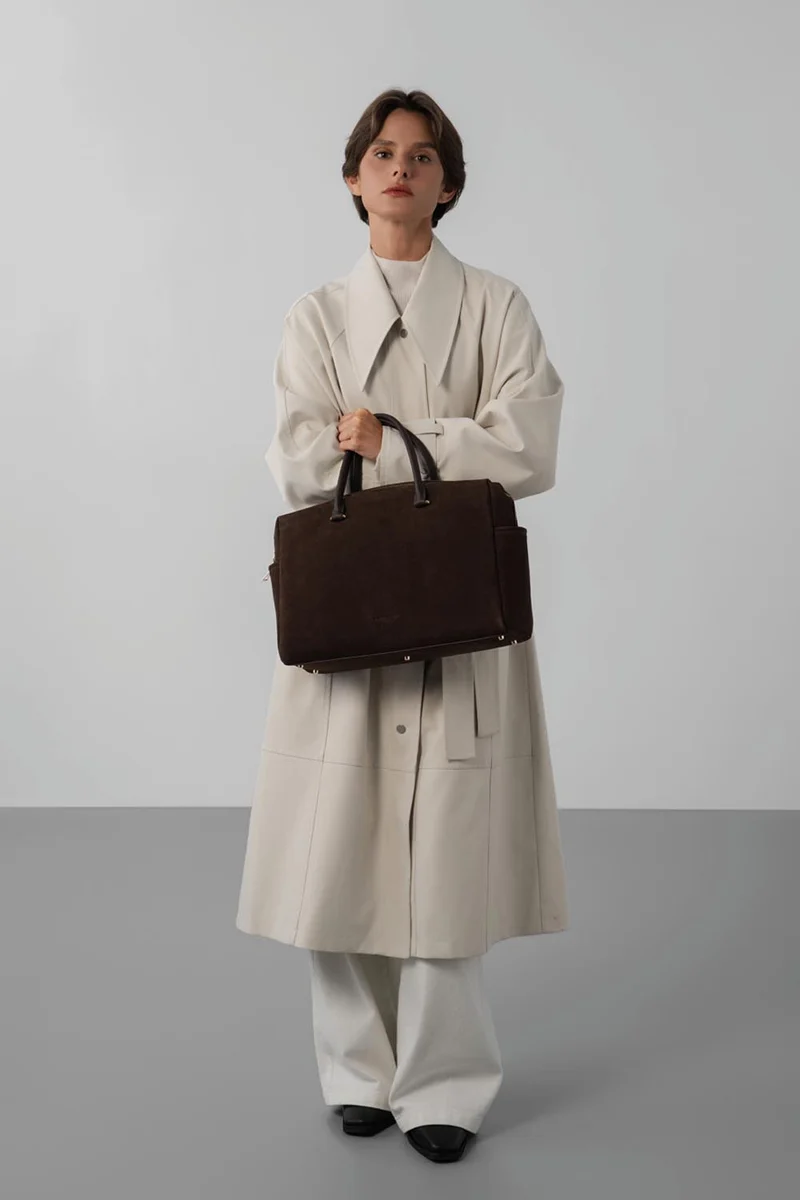 Sac cabas main - Suède Cube