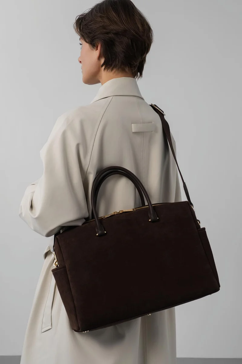 Sac cabas main - Suède Cube