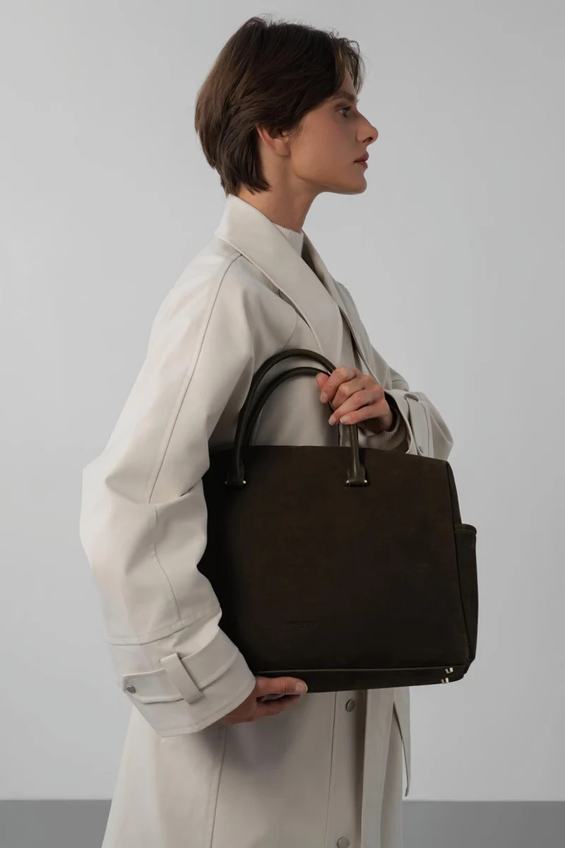 Sac cabas main - Suède Cube