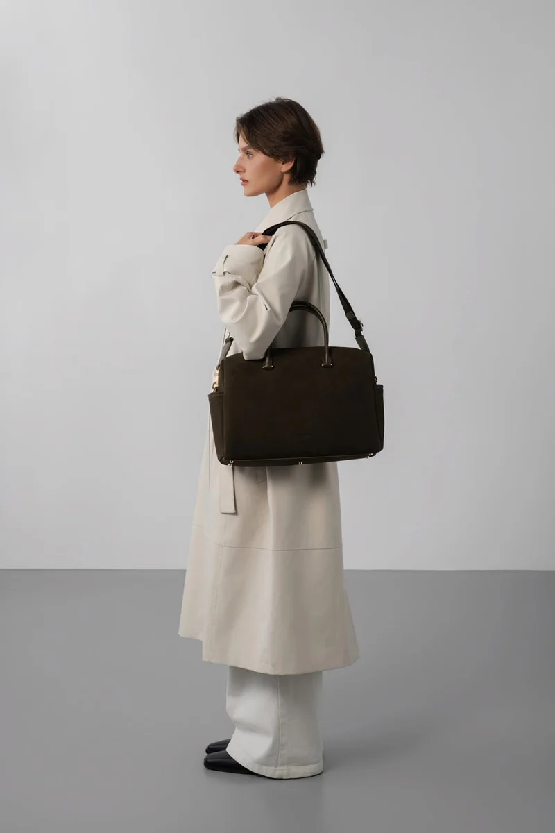 Sac cabas main - Suède Cube