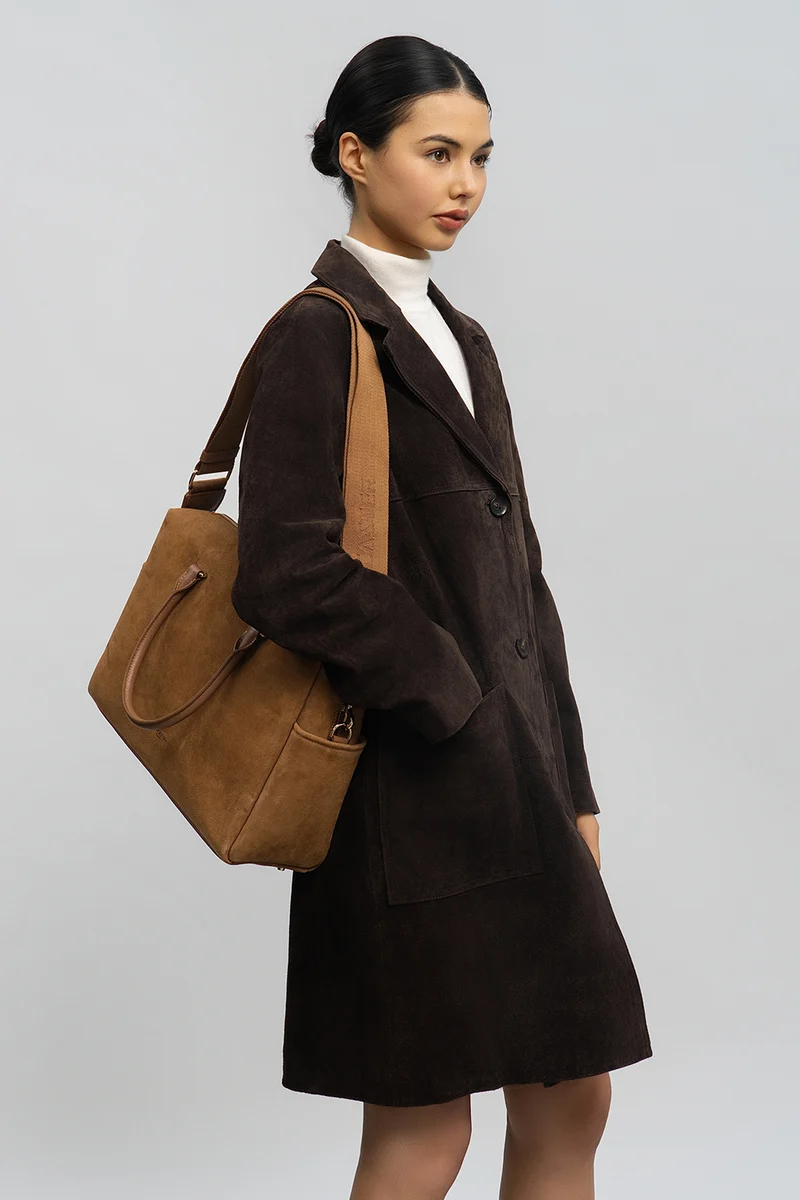 Sac cabas main - Suède Cube