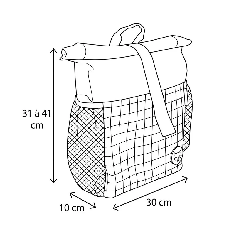 Sac à dos Rolltop mini-coursier Berlingos le koala
