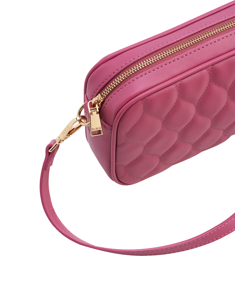 Alice Quilted Camera Bag in Rose Pink