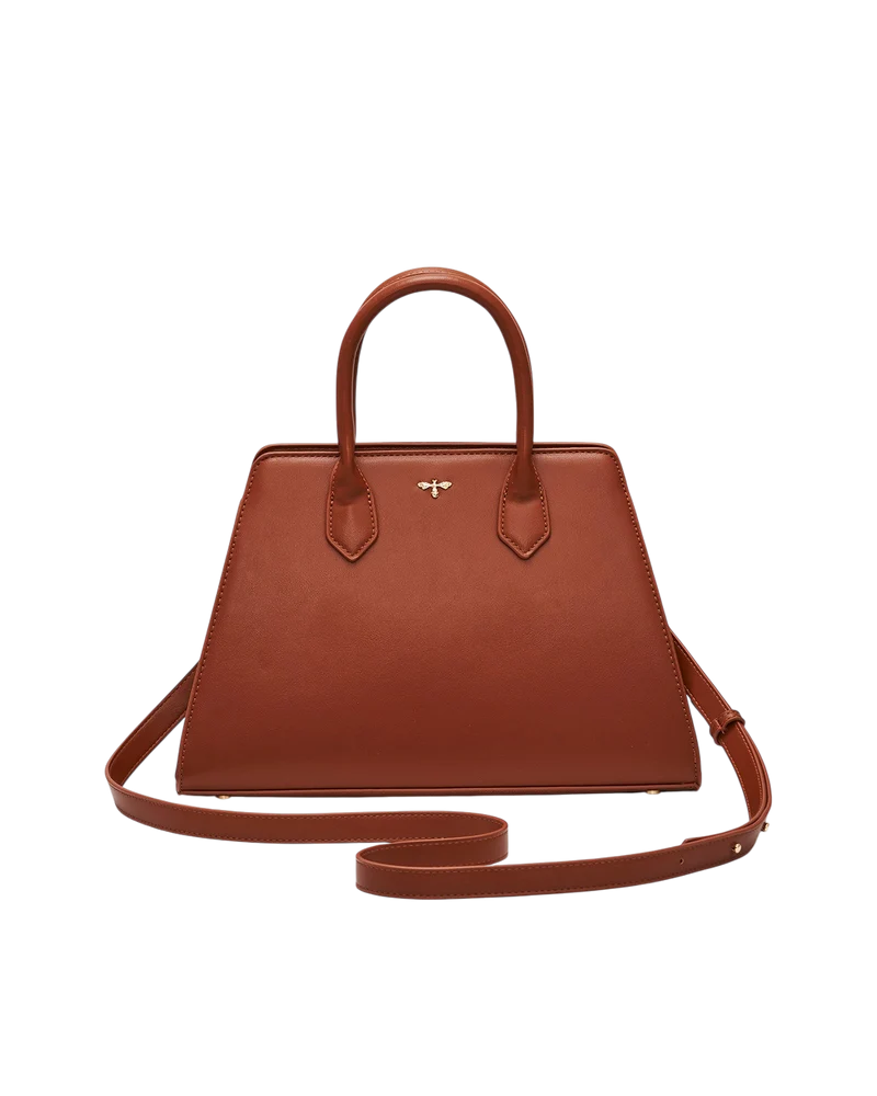 Grace Structured Tote in Tan