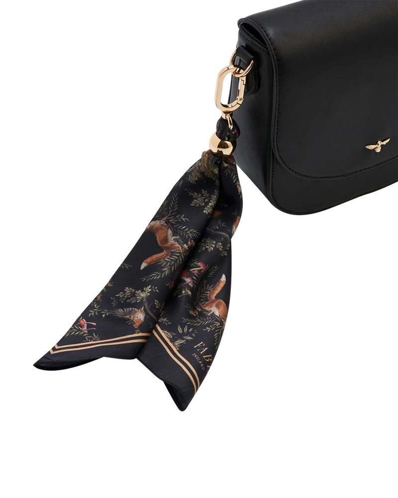 Beth Saddle Crossbody Bag in Black
