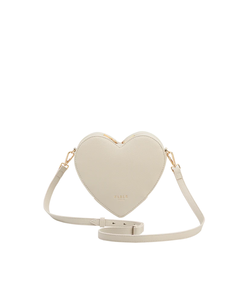 Heart Crossbody Bag in Stone