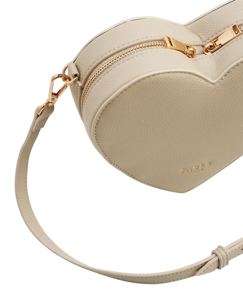 Heart Crossbody Bag in Stone