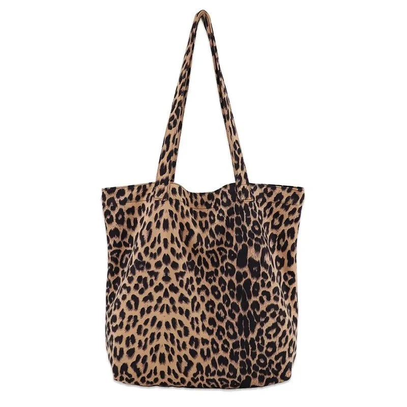 Sac Cabas Léopard Épaule Femme Shopping