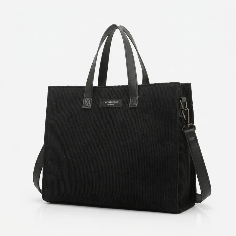 Sac cabas velours femme doux élégant