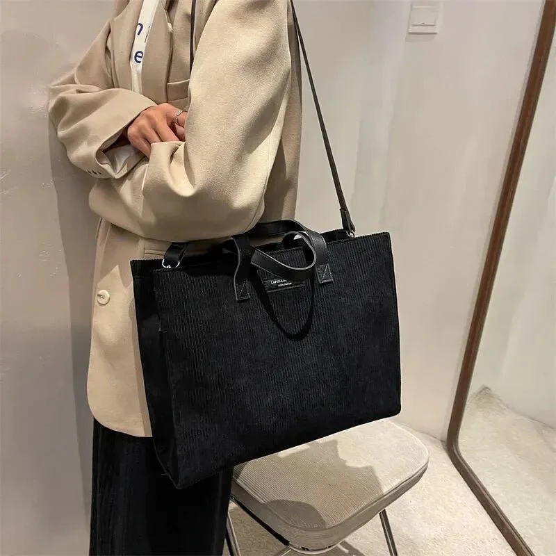 Sac cabas velours femme doux élégant