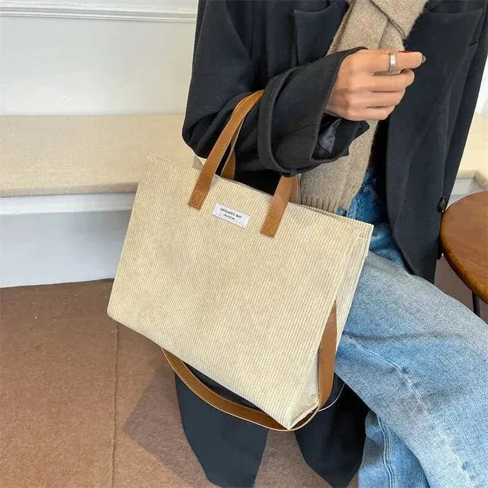 Sac cabas velours femme doux élégant