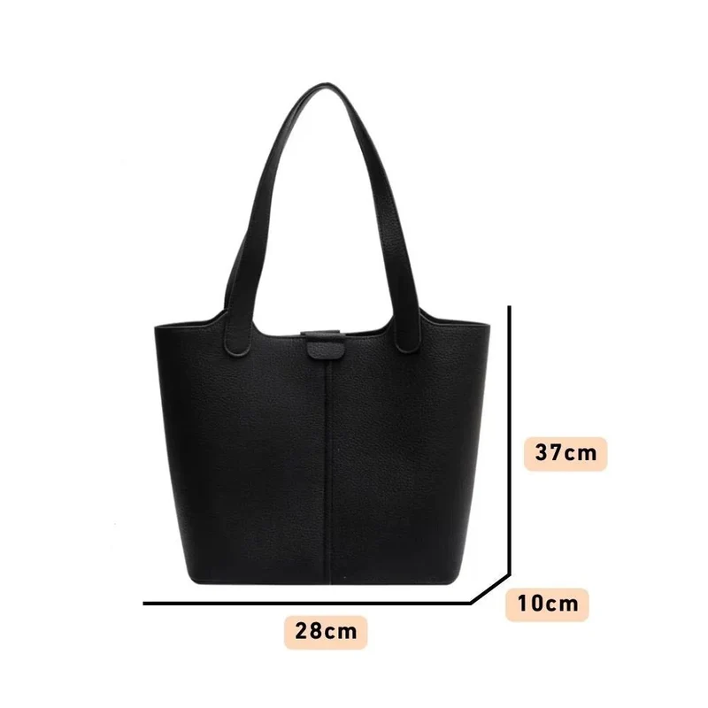 Sac cabas cuir souple bandoulière femme