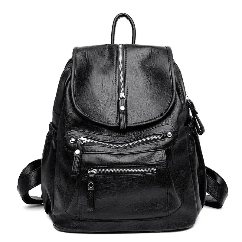 Sac à dos ville femme cuir vintage