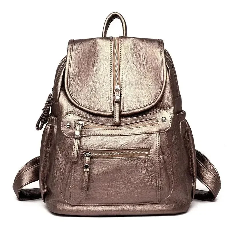 Sac à dos ville femme cuir vintage