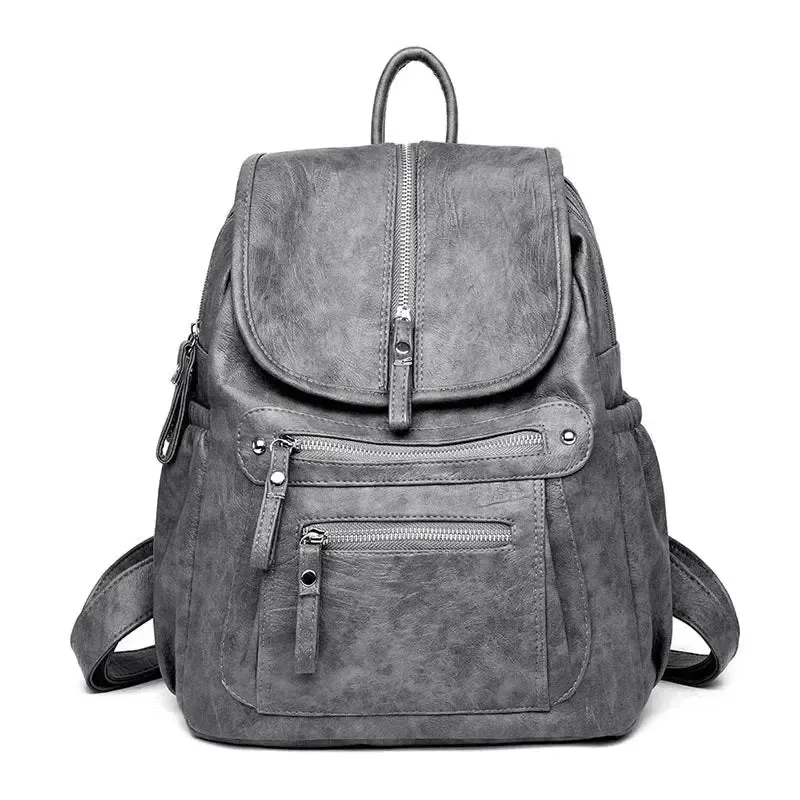 Sac à dos ville femme cuir vintage
