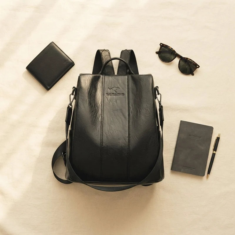 Sac à dos femme cuir luxe anti-vol