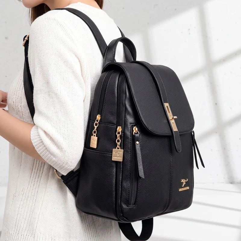 Sac à dos vintage chic 20L, cuir synthétique