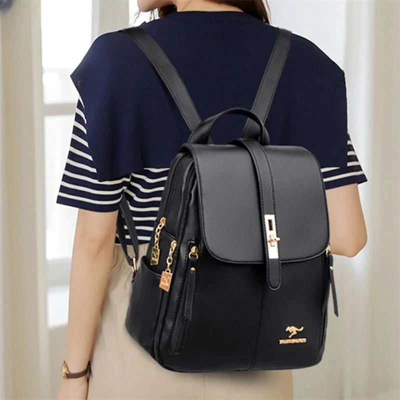Sac à dos vintage chic 20L, cuir synthétique