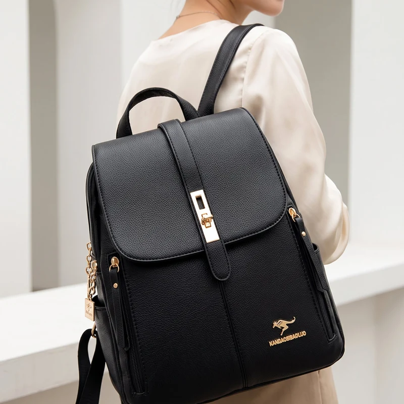 Sac à dos vintage chic 20L, cuir synthétique