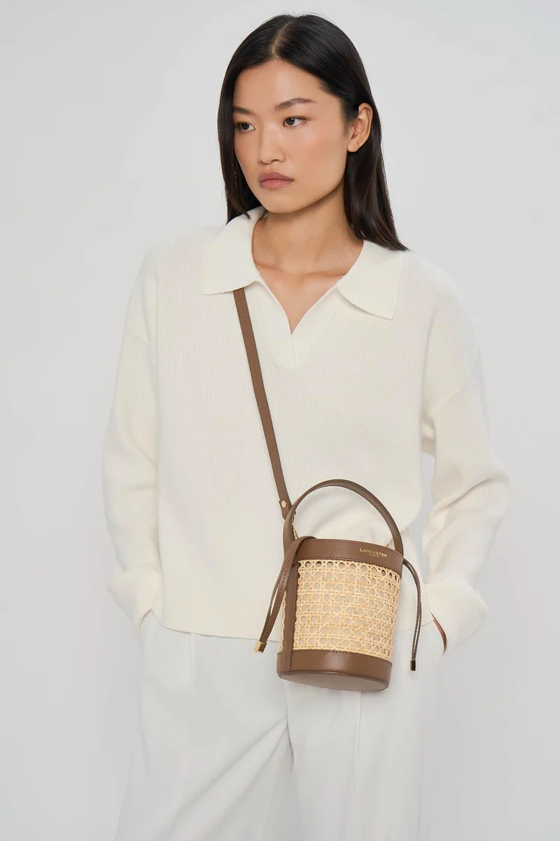 Petit sac seau - Cannage Rotin