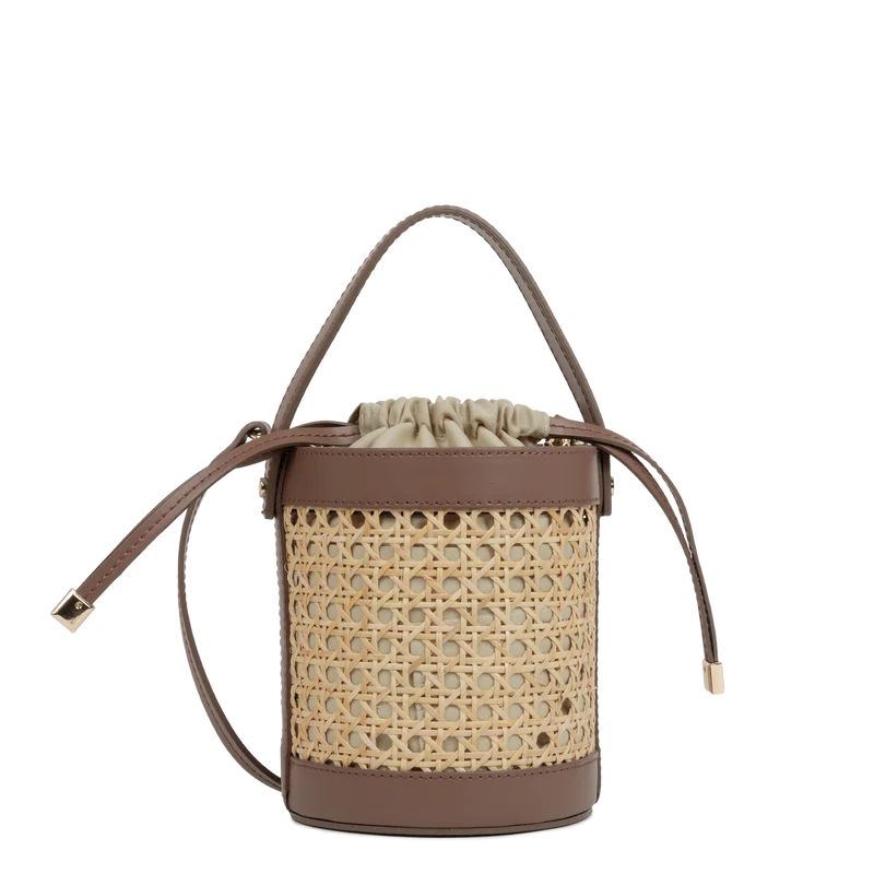 Petit sac seau - Cannage Rotin