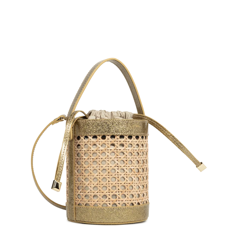 Petit sac seau - Cannage Rotin