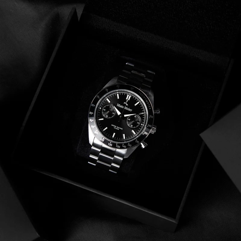 Mats Meier Arosa Racing Hommes Montre Argent MM50009