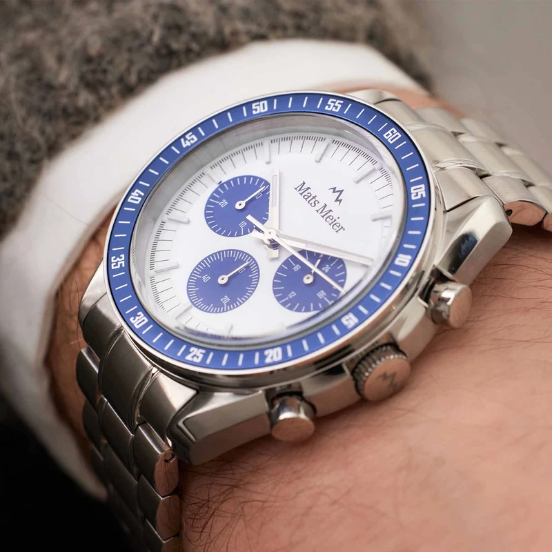Mats Meier Arosa Racing Hommes Montre Argent MM50013