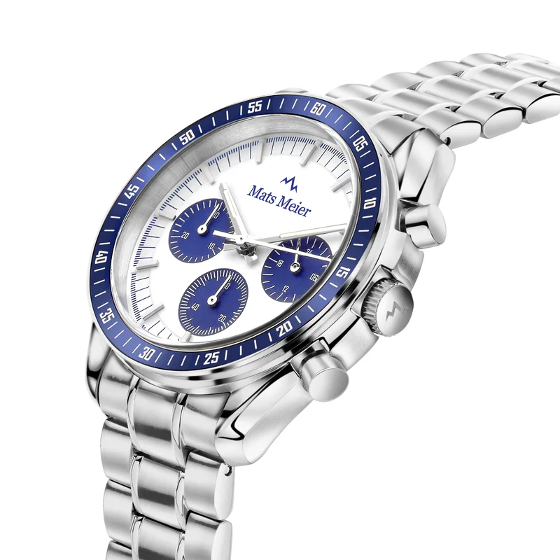 Mats Meier Arosa Racing Hommes Montre Argent MM50013