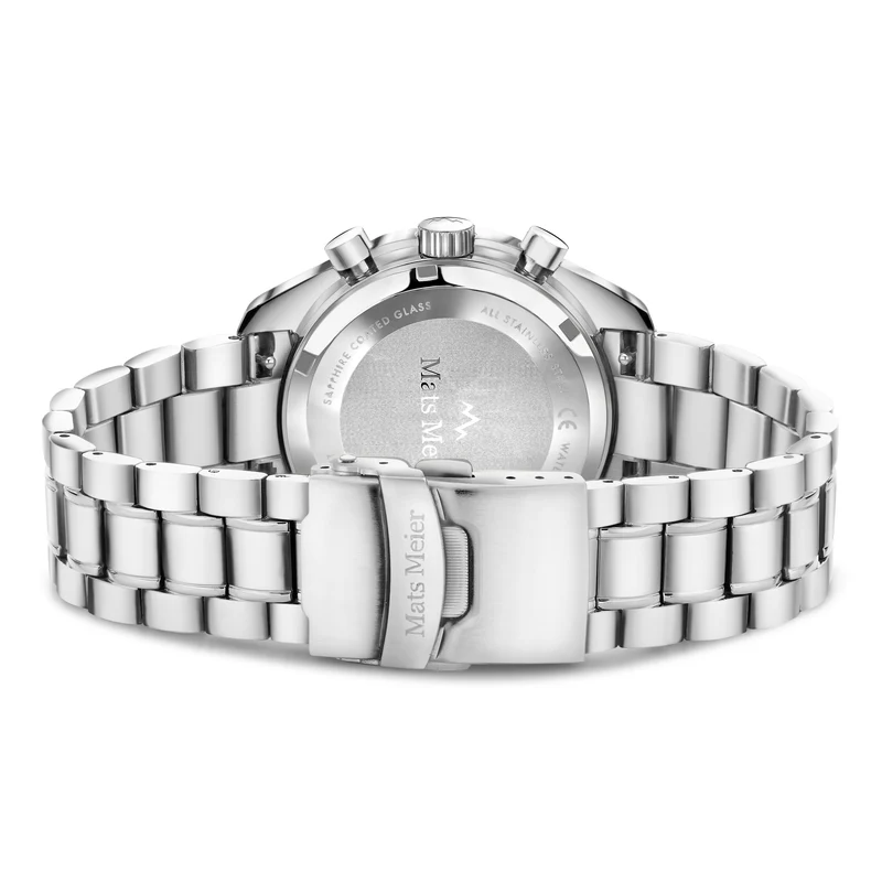 Mats Meier Arosa Racing Hommes Montre Argent MM50013