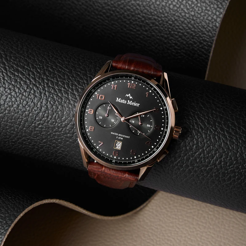 Mats Meier Mont Vélan Hommes Montre Marron MM10001