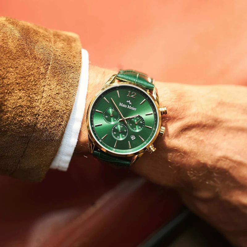 Mats Meier Grand Cornier Hommes Montre Vert MM00122