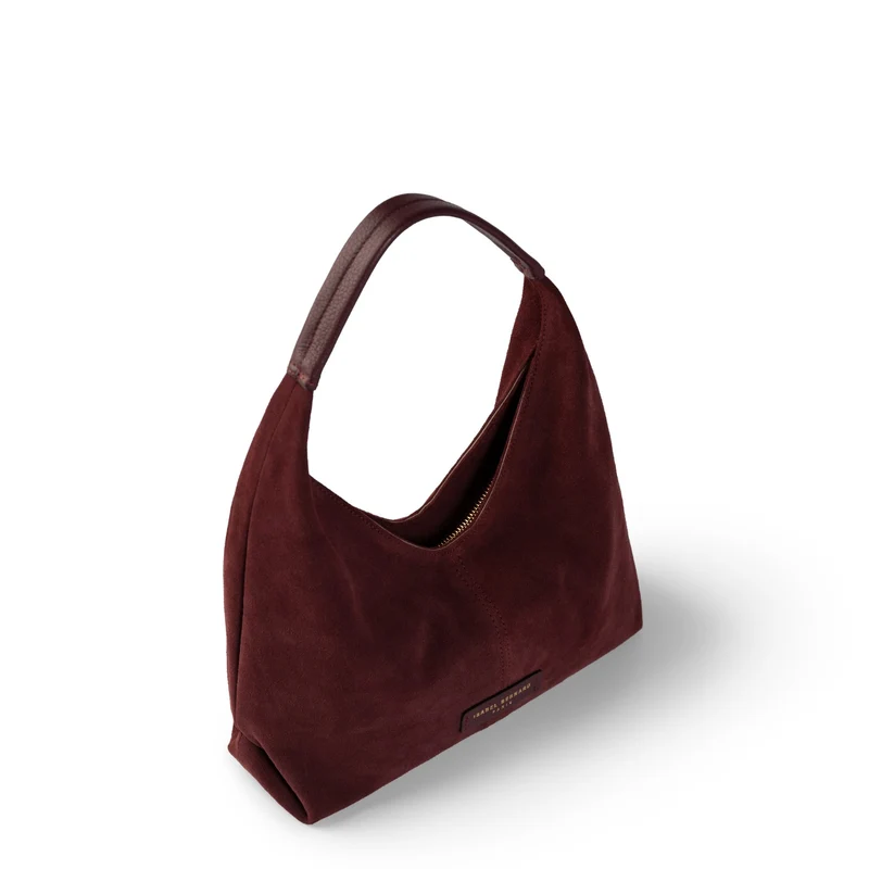 Isabel Bernard Honoré Grace Mini sac à main en suède bordeaux IB21132-152