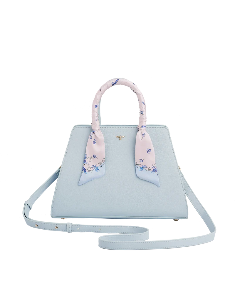 Blue Structured Tote Bag Medium